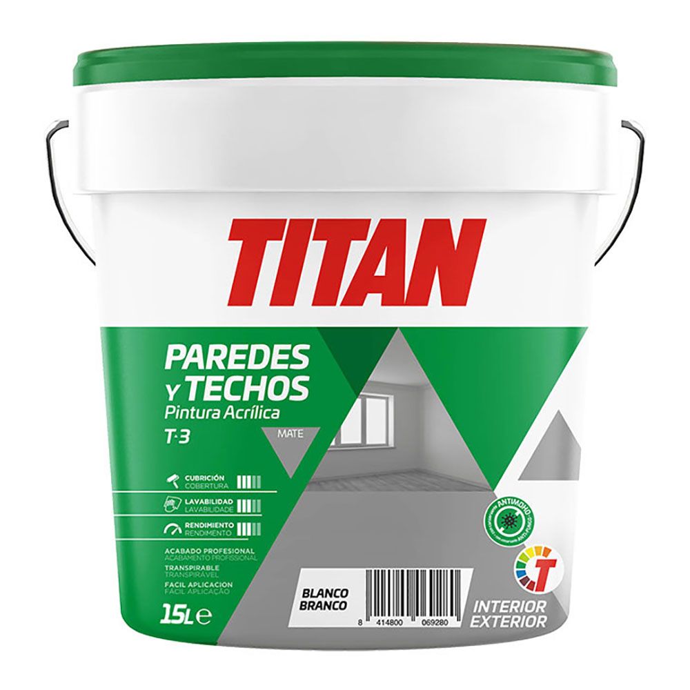 Pintura plÃ¡stica acrÃ­lica estirenada interior/exterior, antimoho t-3, branco mate, 15 l_0