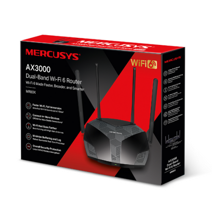 Mercusys MR80X router inalámbrico Gigabit Ethernet Doble banda (2,4 GHz / 5 GHz) Negro_6