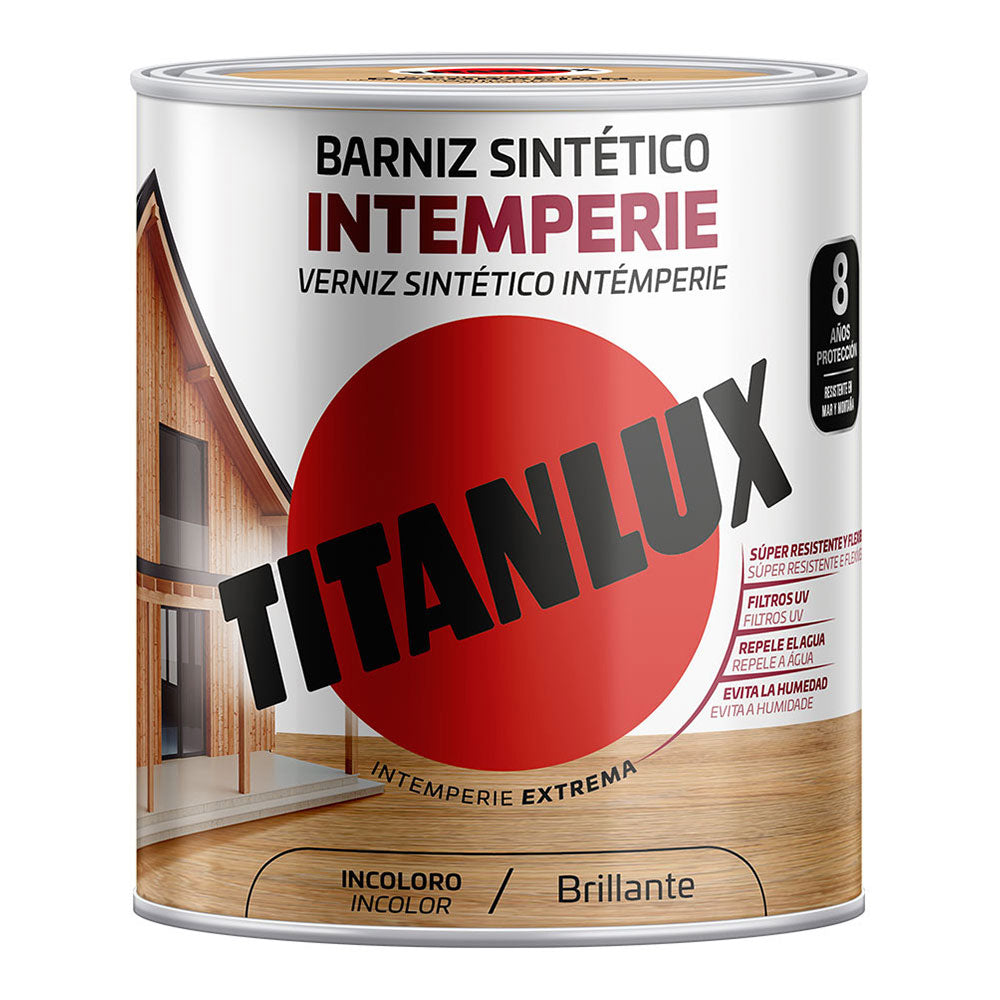 Verniz sintÃ©tico intempÃ©rie brilhante incolor 4l titanlux m14100004_0