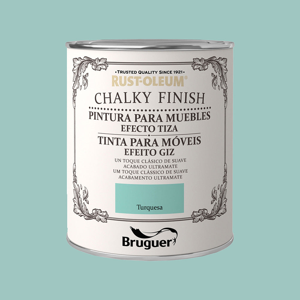 MÃ³veis rust-oleum acabamento de giz turquesa 0,750l 5397560 bruguer_0