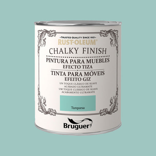 MÃ³veis rust-oleum acabamento de giz turquesa 0,750l 5397560 bruguer_0