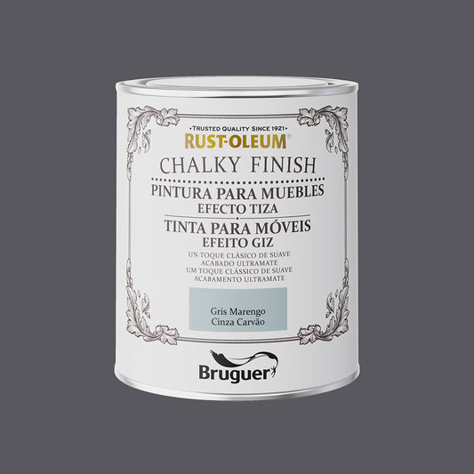 Rust-oleum acabamento de giz mÃ³veis cinza marengo 0,750l 5733887 bruguer_0
