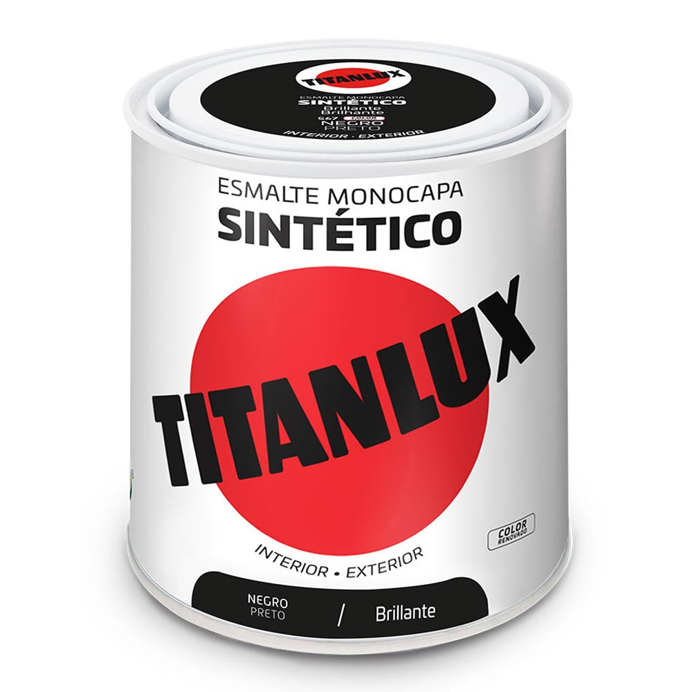 Esmalte sintÃ©tico monocamada brilhante preto 250ml titanlux 5808993_0