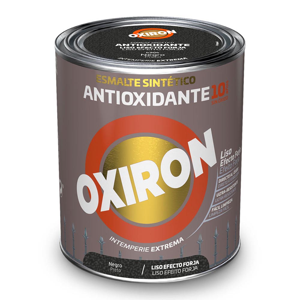 Esmalte sintÃ©tico metÃ¡lico antioxidante oxiron liso efeito forja preto 250ml titan 5809096_0