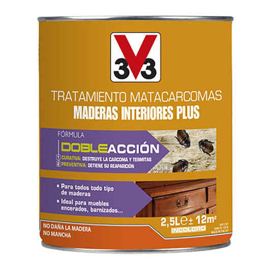 Tratamento mata-carunchos madeiras interiores plus, 2,5 l_0