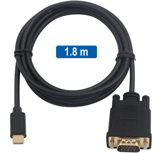 Ewent EC1052 adaptador de cable de vídeo 1,8 m USB Tipo C VGA (D-Sub)_3