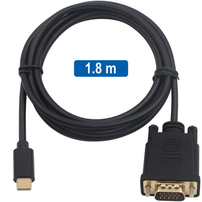 Ewent EC1052 adaptador de cable de vídeo 1,8 m USB Tipo C VGA (D-Sub)_3