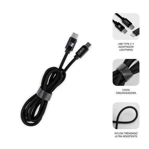 SUBBLIM SUBCHG-3WPD11 cargador de dispositivo móvil Universal Negro, Gris Corriente alterna Carga rápida Interior_1