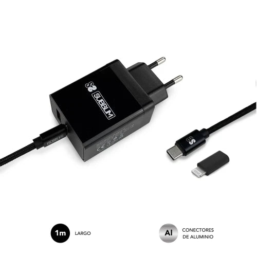 SUBBLIM SUBCHG-3WPD11 cargador de dispositivo móvil Universal Negro, Gris Corriente alterna Carga rápida Interior_3