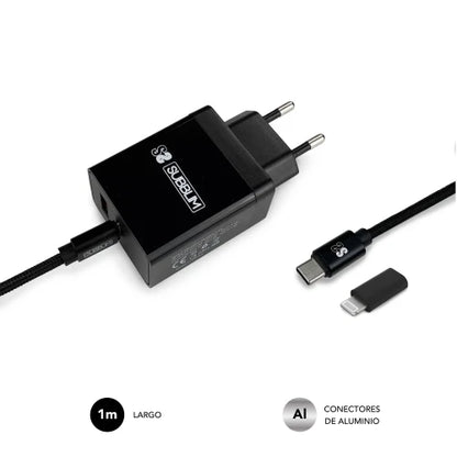 SUBBLIM SUBCHG-3WPD11 cargador de dispositivo móvil Universal Negro, Gris Corriente alterna Carga rápida Interior_3
