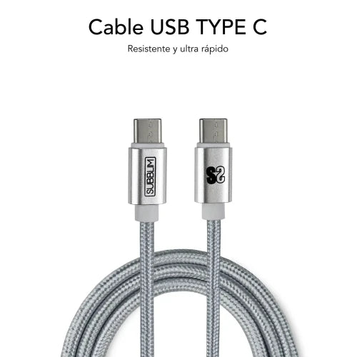 SUBBLIM SUBCHG-3WPD10 cargador de dispositivo móvil Universal Plata, Blanco Corriente alterna Carga rápida Interior_4