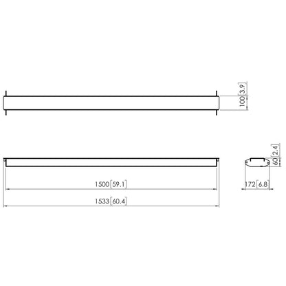 VOGELS GAMA PROFESIONAL COMPONENTES PARA VIDEO WALL SUELO, TECHO Y TECHO SUELO PFA 9130 CONNECT-IT VIDEO WALL CROSS BAR 1500MM NEGRO (PFA9130)_2