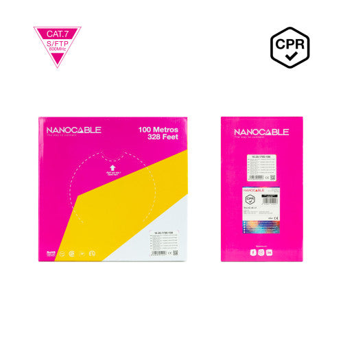 Nanocable Cable de Red CAT.7 LSZH SFTP PIMF AWG23, Naranja, 100 m_1