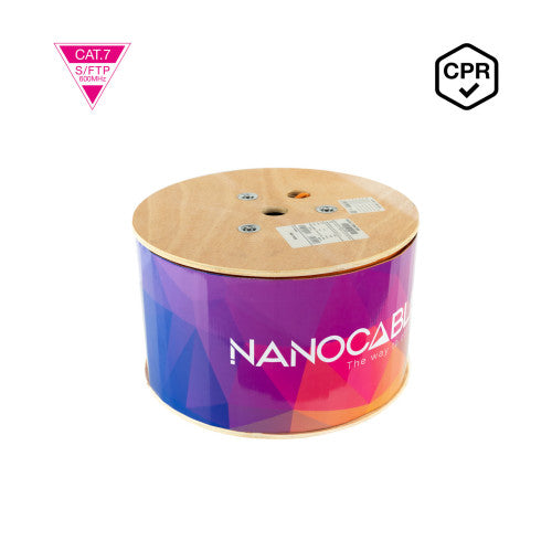 Nanocable Cable de Red CAT.7 LSZH SFTP PIMF AWG23, Naranja, 305m_0