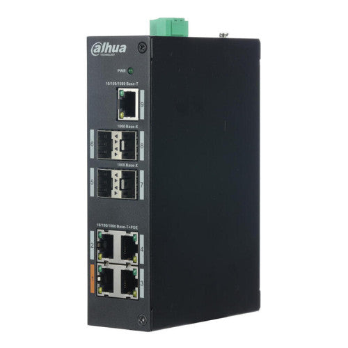 (DH-PFS3409-4GT-V2) DAHUA SWITCH INDUSTRIAL L2 4 PUERTOS +1 UPLINK GIGABIT + 4 SFP_0