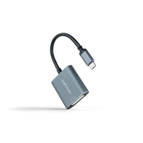 Cable Conversor Nanocable 10.16.4103-G/ USB Tipo-C Macho - DVI-D (24+1) Hembra/ 15cm/ Gris_1