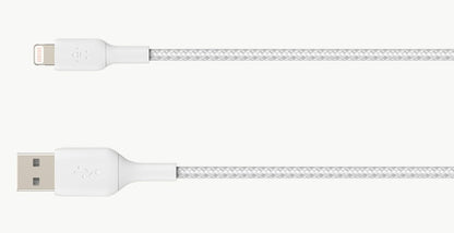 CAVO INTRECCIATO DA USB-A A LIGHTNING 2M - BIANCO_0