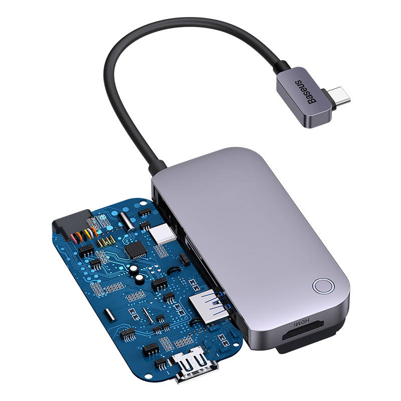 Baseus PadJoy universal 6in1 USB-C USB-C HUB for tablet / smartphone - dark gray_13