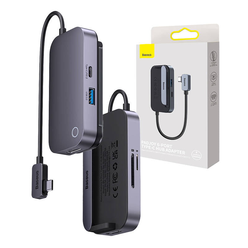 Baseus PadJoy universal 6in1 USB-C USB-C HUB for tablet / smartphone - dark gray_1