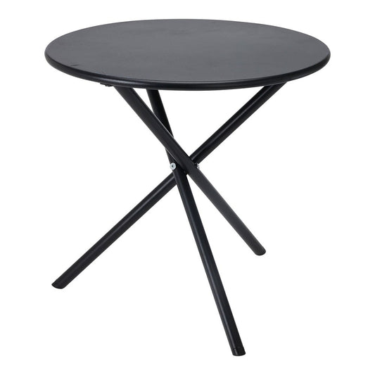 Mesa dobrÃ¡vel de aÃ§o preta Ã¸48 x 48 cm_0