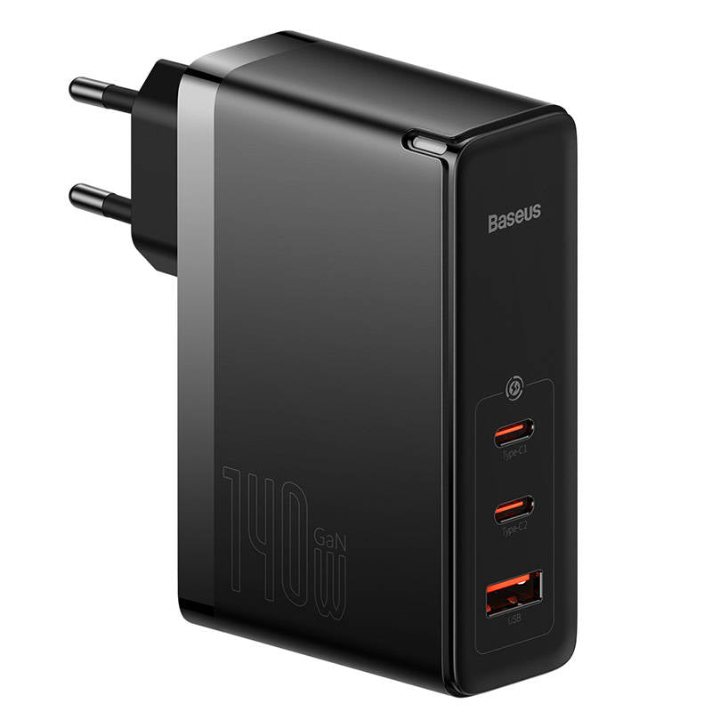 Wall charger Baseus GaN5 Pro 2xUSB-C + USB, 140W (black)_3
