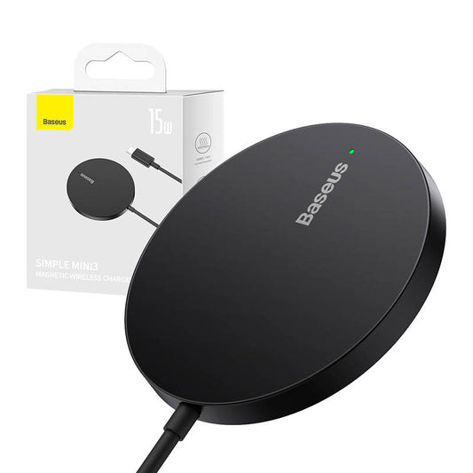 Magnetic Wireless Charger Baseus Simple Mini3 15W (Black)_0