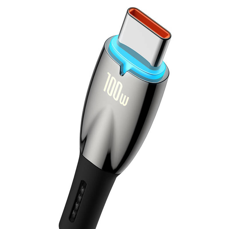 Baseus Glimmer Series Fast Charging Cable USB-A - USB-C 100W 480Mbps 1m Black_5