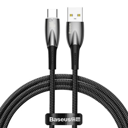 Baseus Glimmer Series Fast Charging Cable USB-A - USB-C 100W 480Mbps 1m Black_1