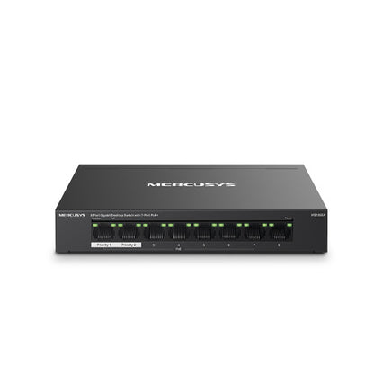 Mercusys MS108GP switch Gestionado Gigabit Ethernet (10/100/1000) Energía sobre Ethernet (PoE) Negro_0