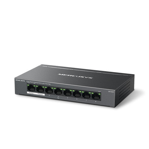 Mercusys MS108GP switch Gestionado Gigabit Ethernet (10/100/1000) Energía sobre Ethernet (PoE) Negro_1