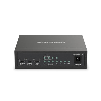 Mercusys MS106LP switch Gestionado Fast Ethernet (10/100) EnergÃ­a sobre Ethernet (PoE) Negro_2