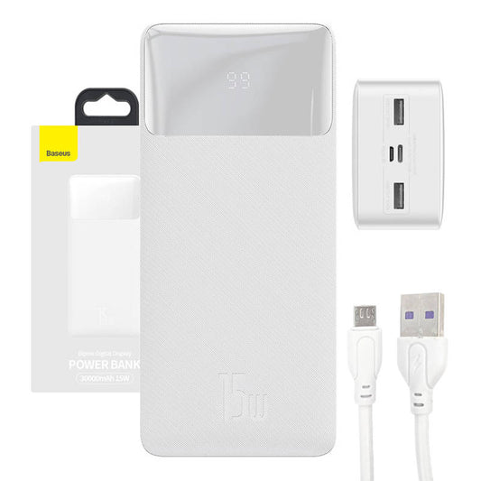 Powerbank Baseus Bipow 30000mAh, 15W (white)_0