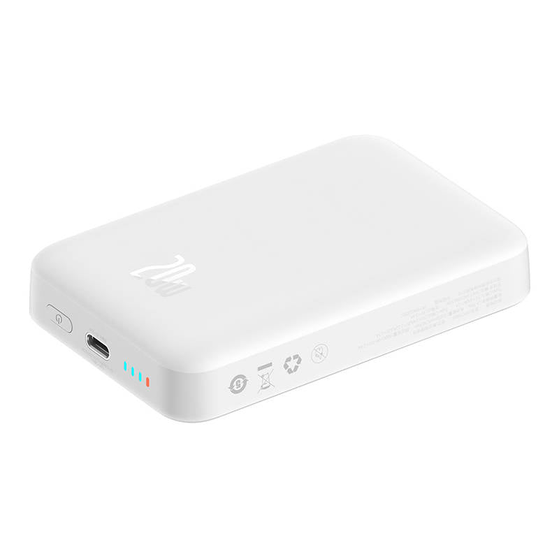 Powerbank Baseus Magnetic, 10000mAh, USB-C 20W, MagSafe (white)_7