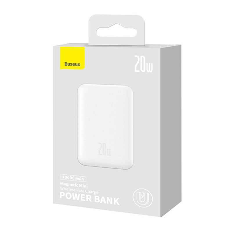 Powerbank Baseus Magnetic, 10000mAh, USB-C 20W, MagSafe (white)_20