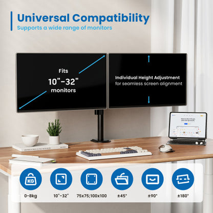 EWENT SOPORTE DE MESA PARA 2 MONITORES  HASTA 27"_2