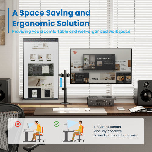 EWENT SOPORTE DE MESA PARA 2 MONITORES  HASTA 27"_3