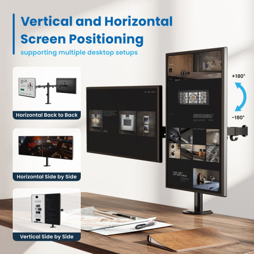 EWENT SOPORTE DE MESA PARA 2 MONITORES  HASTA 27"_5