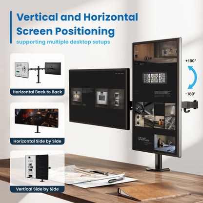 EWENT SOPORTE DE MESA PARA 2 MONITORES  HASTA 27"_5