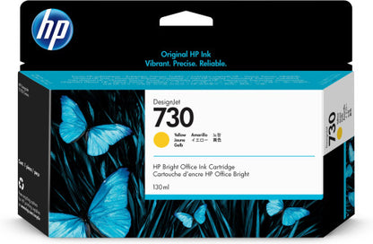 HP 730 130-ml Yellow DesignJet Ink Cartridge cartucho de tinta 1 pieza(s) Original Rendimiento estándar_2