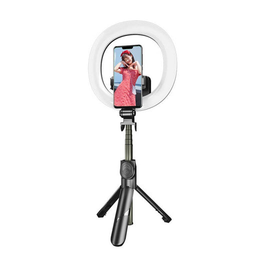 Selfie stick/ tripod Puluz with LED light ring_0