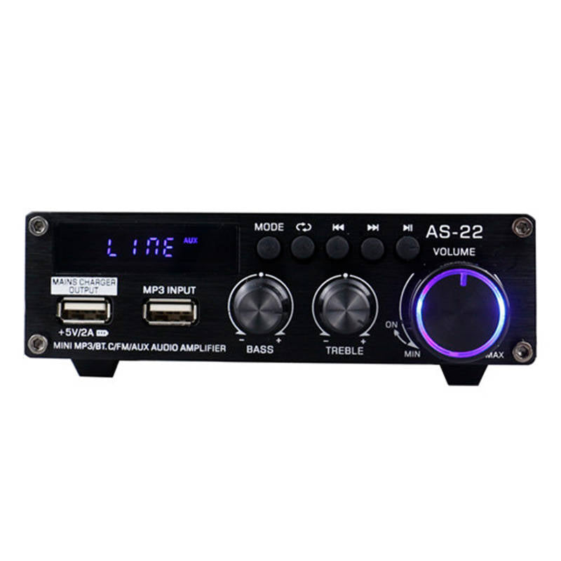 Blitzwolf AS-22 audio amplifier, 45W, Bluetooth 5.0, USB + remote control (black)_0