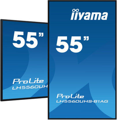 iiyama PROLITE Pizarra de caballete digital 139,7 cm (55") LED Wifi 500 cd / mÂ² 4K Ultra HD Negro Procesador incorporado Android 11 24/7_14