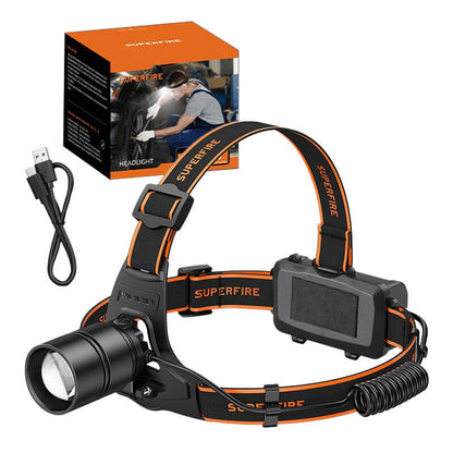 Headlight Superfire HL71, 500lm, USB_1