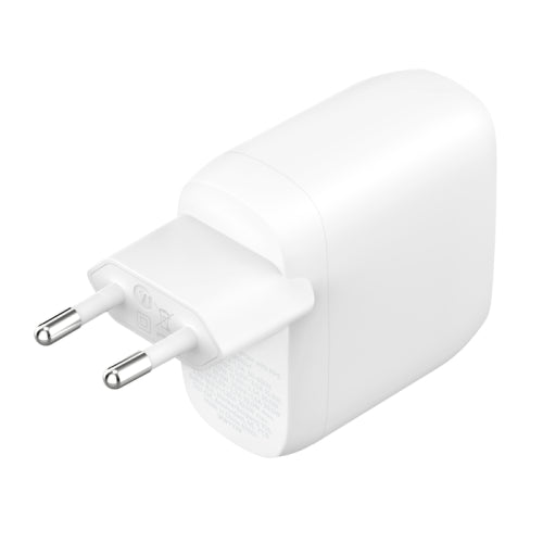CARICABATTERIE DA PARETE DUAL 30W PORTA USB-C PD 60W - BIANCO_0