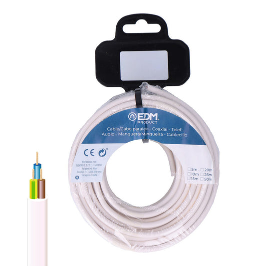 Rolo de cabo tubular h05vv-f 3 g 1,00 mmÂ² branco, 25 m_0