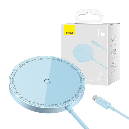 Baseus Simple Mini3 magnetic charger MagSafe Qi 15W blue_0
