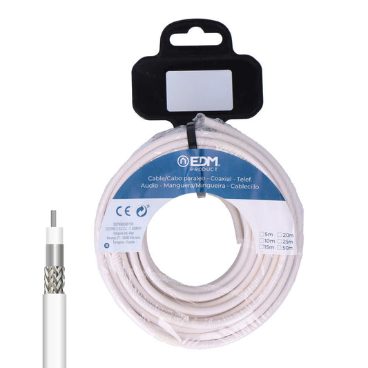 Carretel de cabo coaxial recoberto alumÃ­nio 50 m_0