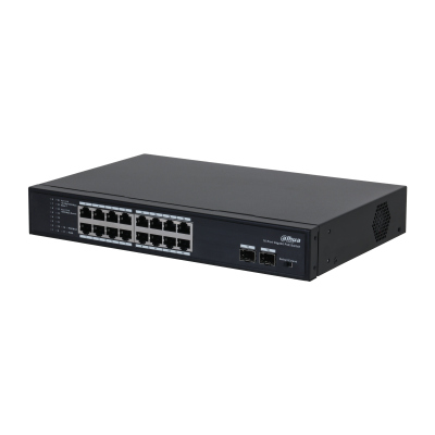 (DH-PFS3218-16GT-135) DAHUA SWITCH L2 POE 16 PUERTOS + 2 GIGABIT SFP_0