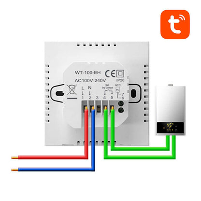 Inteligentny termostat boilera CWU Avatto ZWT100 3A ZigBee TUYA_3