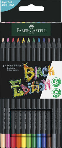 ESTUCHE 12 LÃPICES DE COLORES BLACK EDITION. FABER CASTELL 116412_0